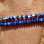 Lapislazuli Perlen Strang - ca. 4 mm - facettiert - Image 6