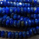 Lapislazuli Perlen Strang - ca. 4 mm - facettiert - Image 3