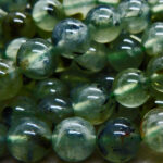 Prehnit Perle 8 mm - dunkelgrün - Image 4